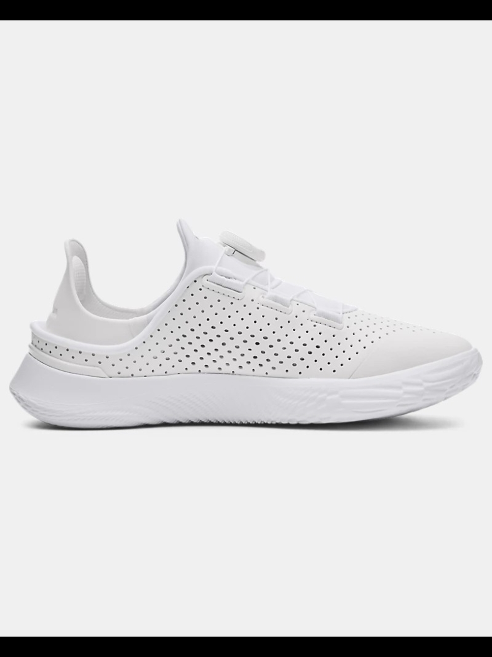 Under Armour Women's All-White Perforated Athletic Sneakers